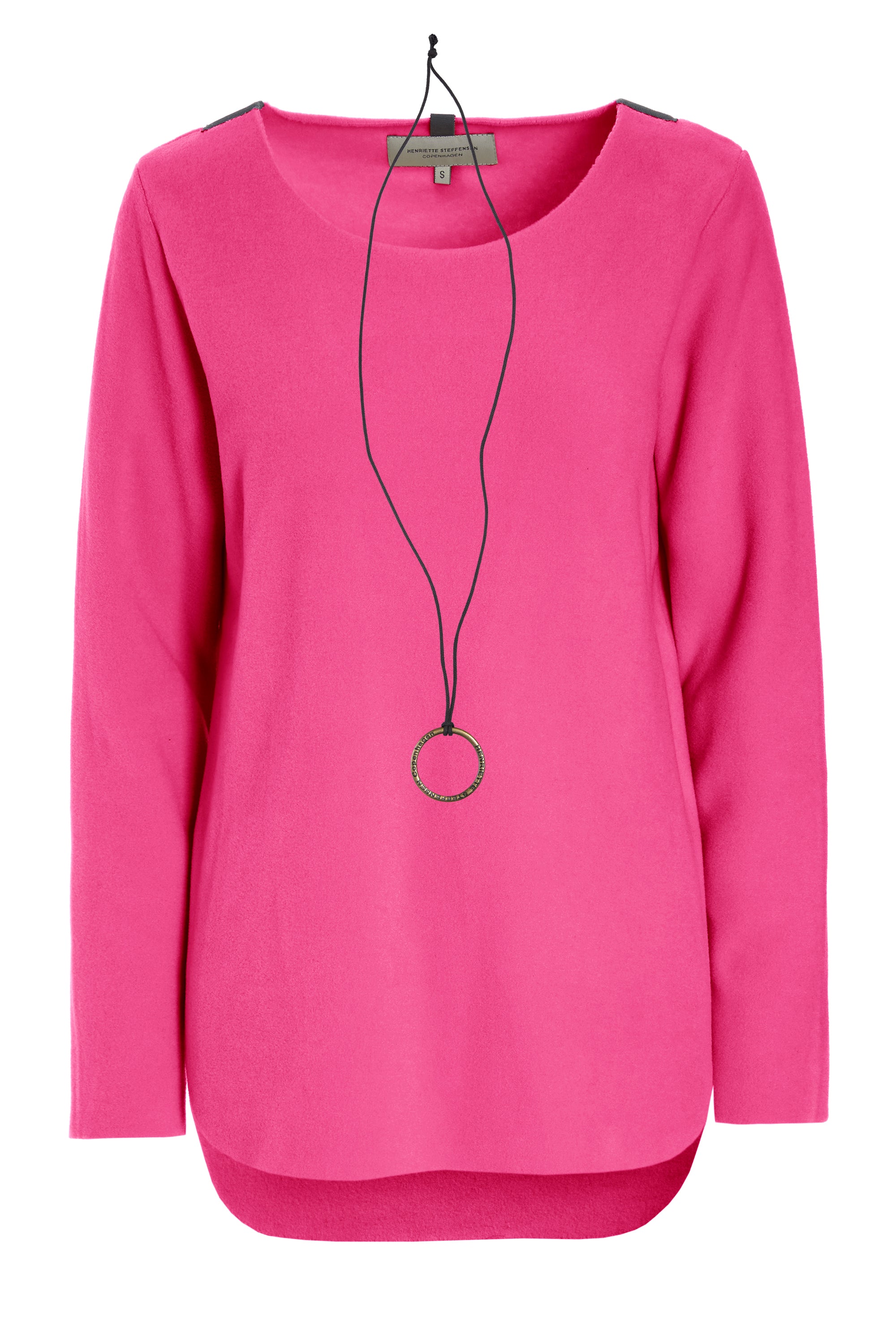 HENRIETTE STEFFENSEN COPENHAGEN BLOUSE WITH SIGNATURE NECKLACE - 1332 BLUSER PINK 369