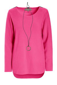 BLOUSE WITH SIGNATURE NECKLACE - 1332 - PINK