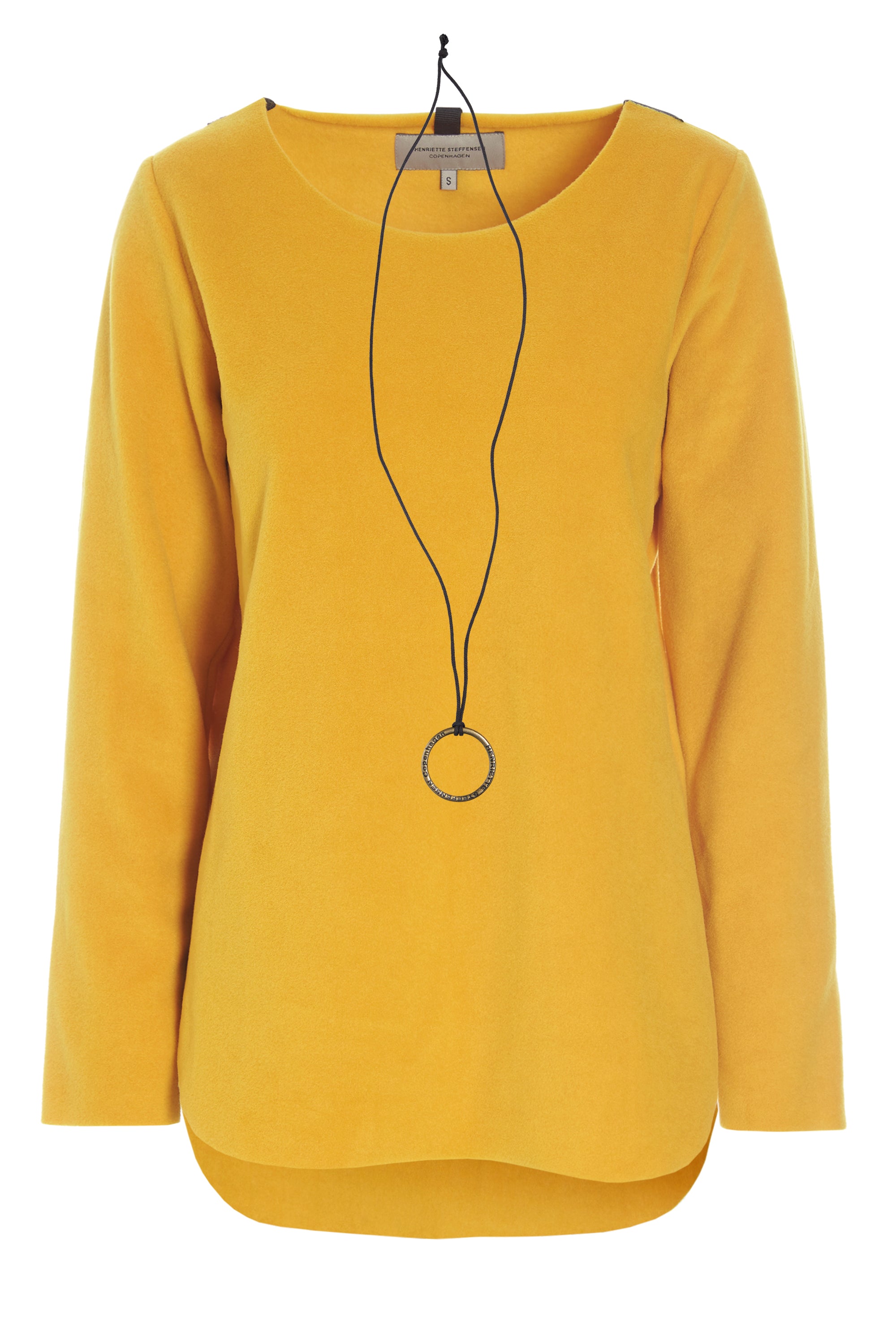 HENRIETTE STEFFENSEN COPENHAGEN BLOUSE WITH SIGNATURE NECKLACE - 1332 BLUSER SAFRAN 701