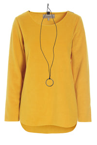 BLOUSE WITH SIGNATURE NECKLACE - 1332 - SAFRAN