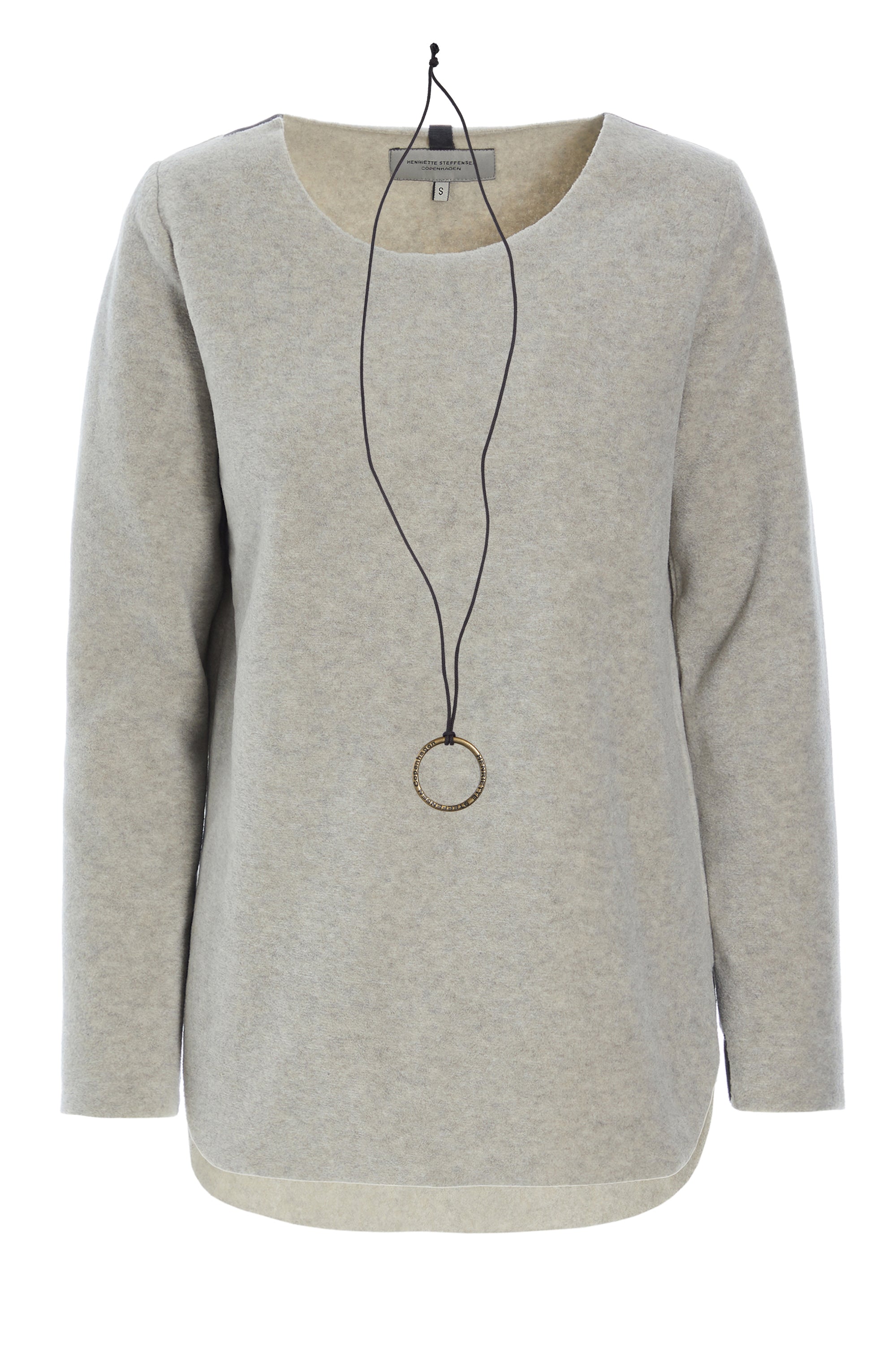 HENRIETTE STEFFENSEN COPENHAGEN BLOUSE WITH SIGNATURE NECKLACE - 1332 BLUSER SAND 805