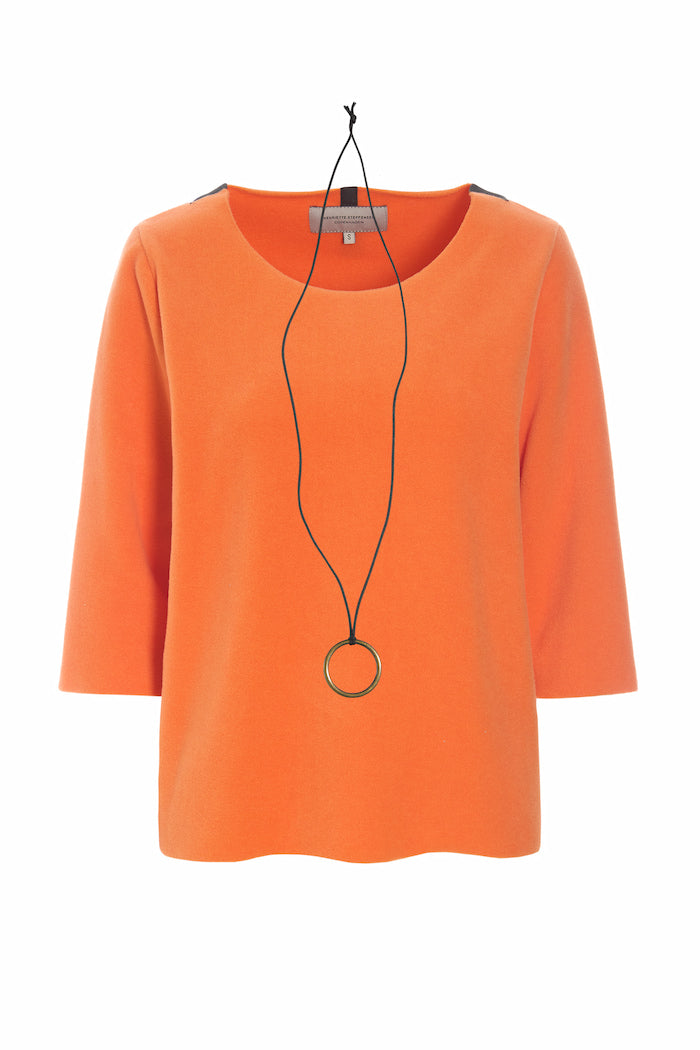 HENRIETTE STEFFENSEN COPENHAGEN BLOUSE WITH SIGNATURE NECKLACE - 1332 BLUSER ORANGE 773