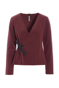 BLOUSE WRAP - 1418 - BORDEAUX