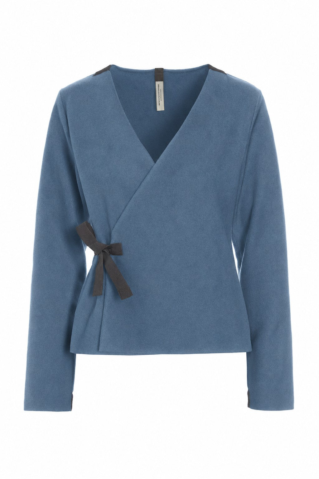 HENRIETTE STEFFENSEN COPENHAGEN BLOUSE WRAP - 1418 BLUSER DUSTY BLUE 794
