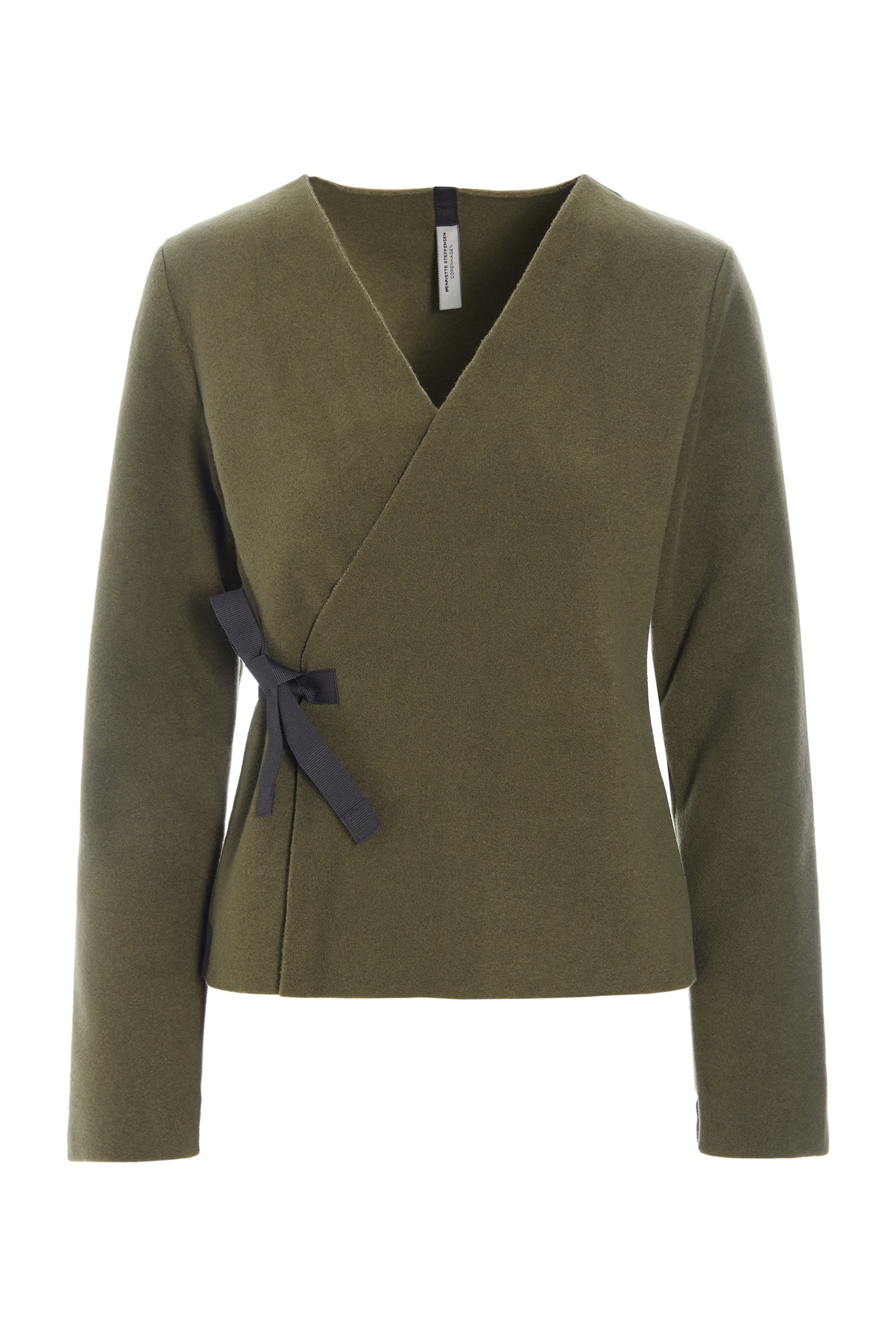 HENRIETTE STEFFENSEN COPENHAGEN BLOUSE WRAP - 1418 BLUSER MOSS 611