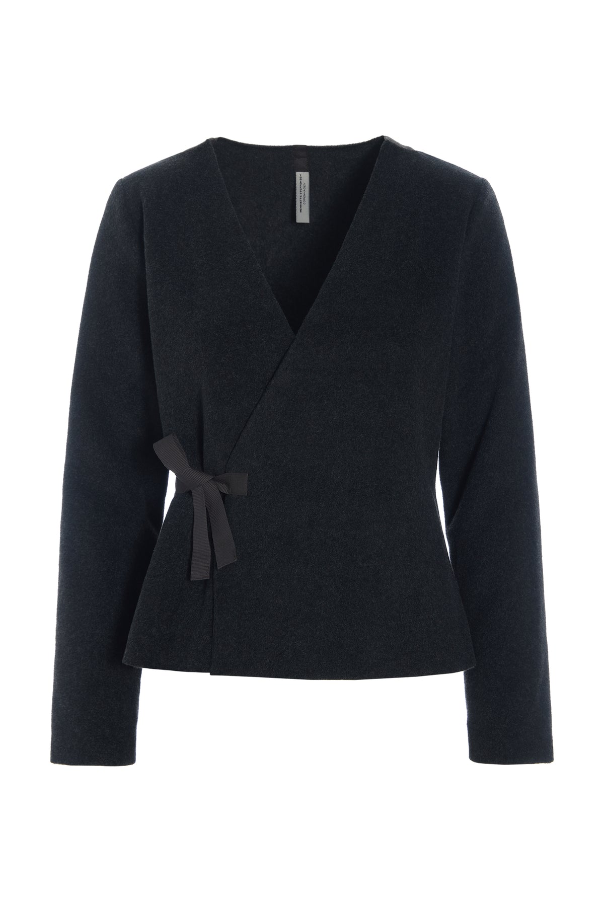 HENRIETTE STEFFENSEN COPENHAGEN BLOUSE WRAP - 1418 BLUSER SOFT BLACK 914
