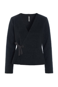 BLOUSE WRAP - 1418 - SOFT BLACK