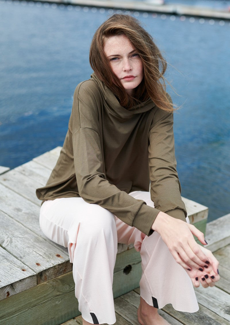 HENRIETTE STEFFENSEN COPENHAGEN BLOUSE W/HOOD - 96059 BLUSER BARK 320