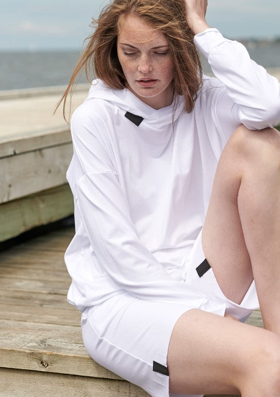 HENRIETTE STEFFENSEN COPENHAGEN BLOUSE W/HOOD - 96059 BLUSER WHITE 816