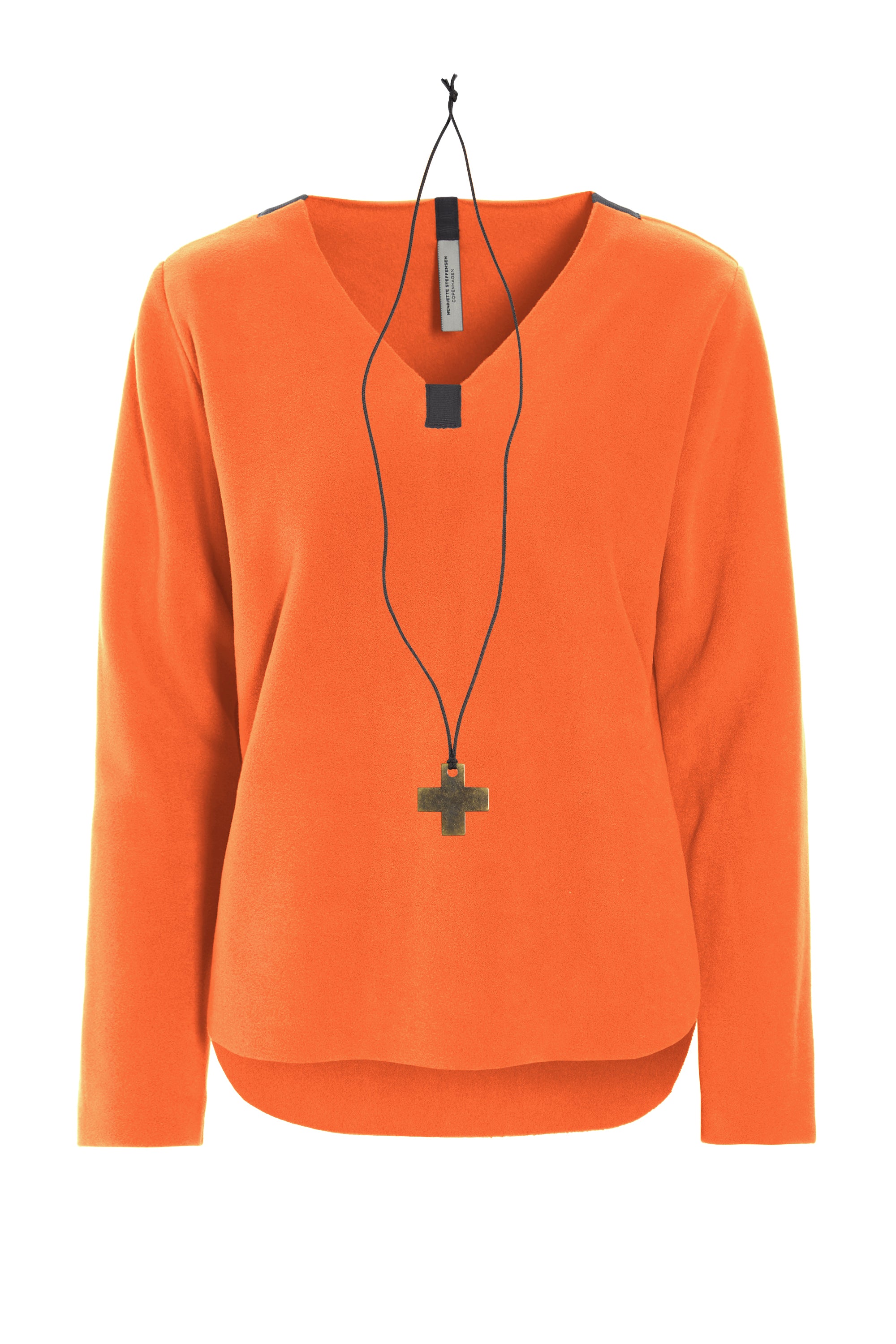 HENRIETTE STEFFENSEN COPENHAGEN BLOUSE W/NECKLACE - 1362 BLUSER ORANGE 773