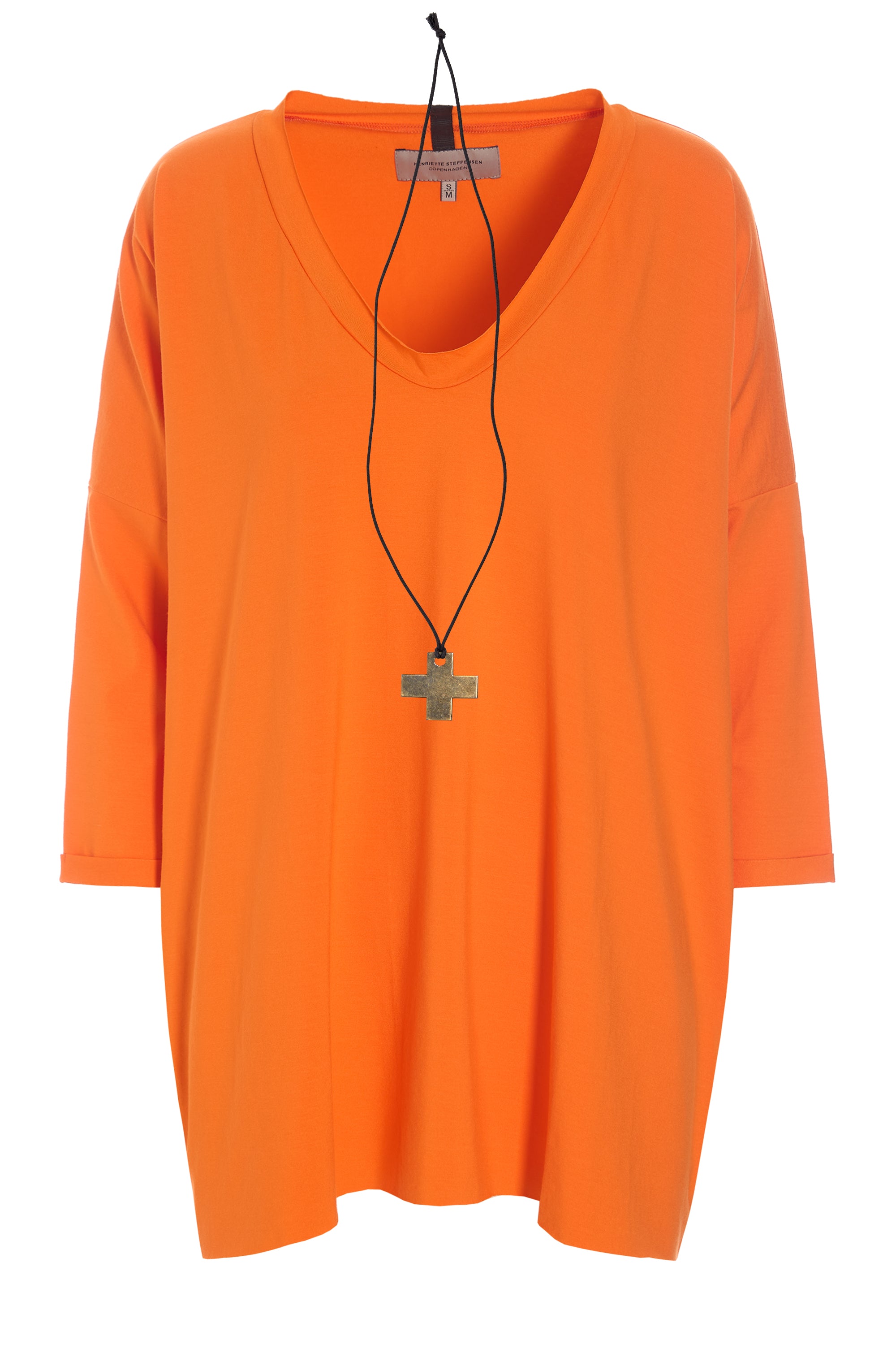 HENRIETTE STEFFENSEN COPENHAGEN BLOUSE W/NECKLACE - 96083 BLUSER ORANGE 773