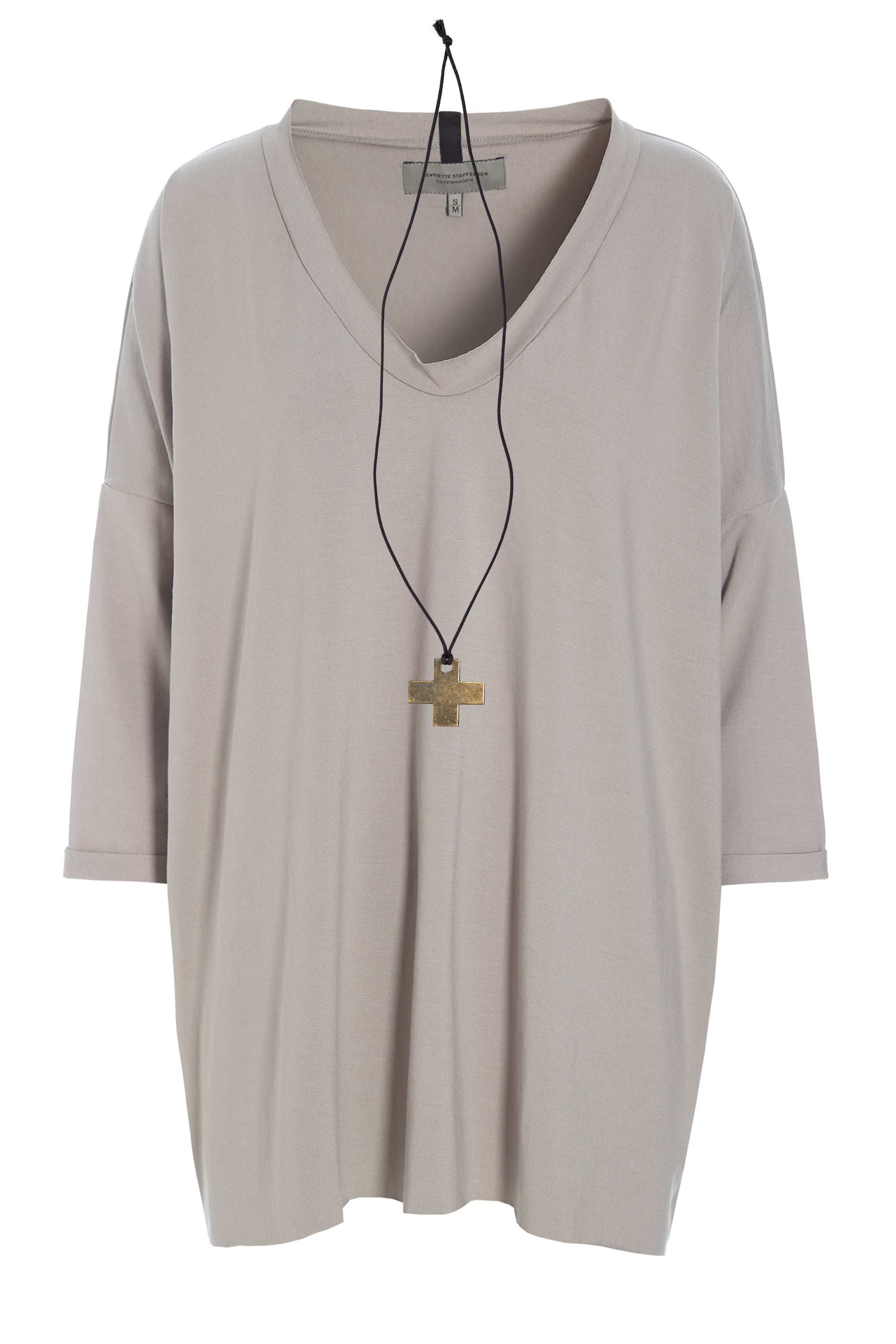HENRIETTE STEFFENSEN COPENHAGEN BLOUSE W/NECKLACE - 96083 BLUSER SAND 805