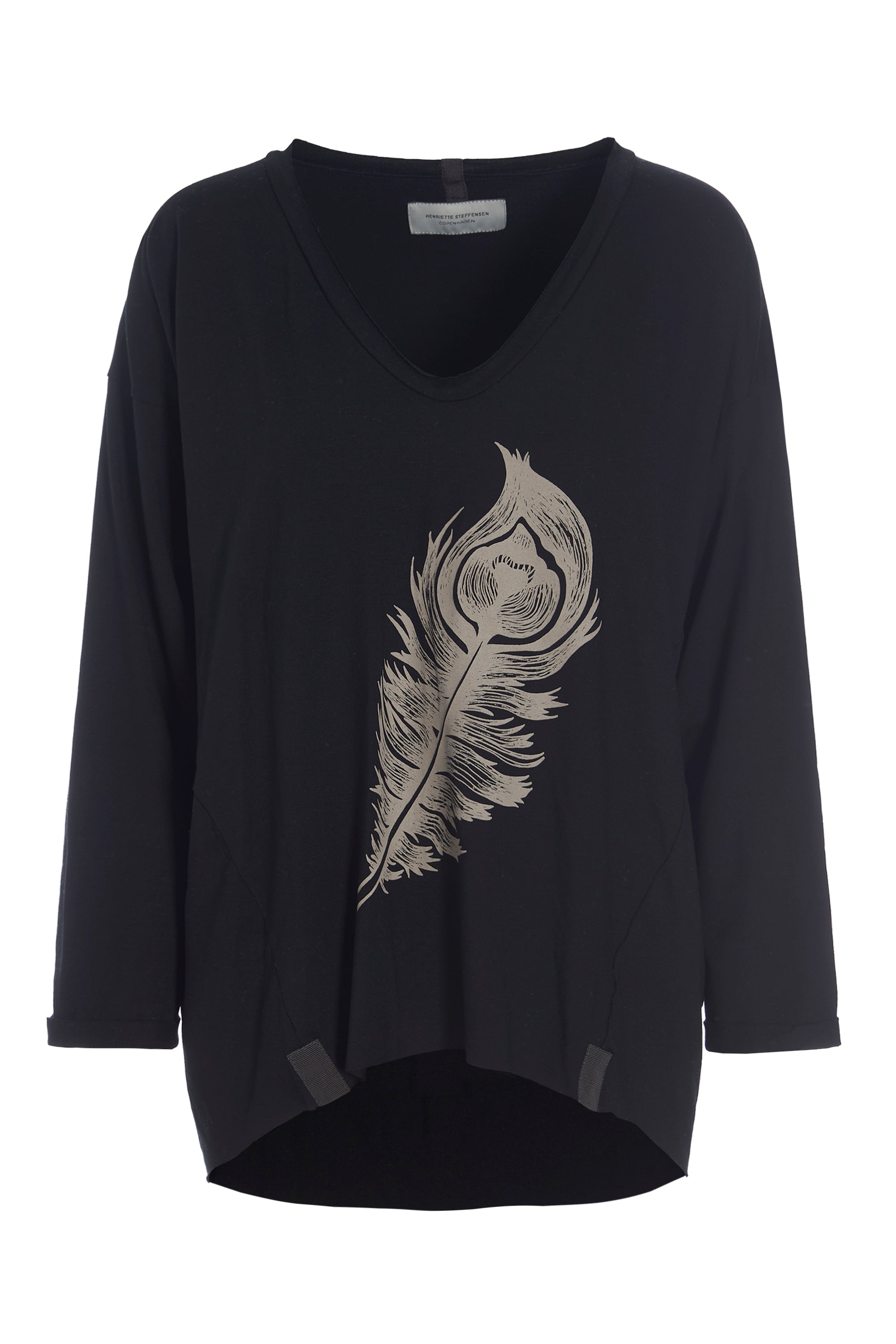 HENRIETTE STEFFENSEN COPENHAGEN BLOUSE W/PRINT - 96062 BLUSER BLACK 900