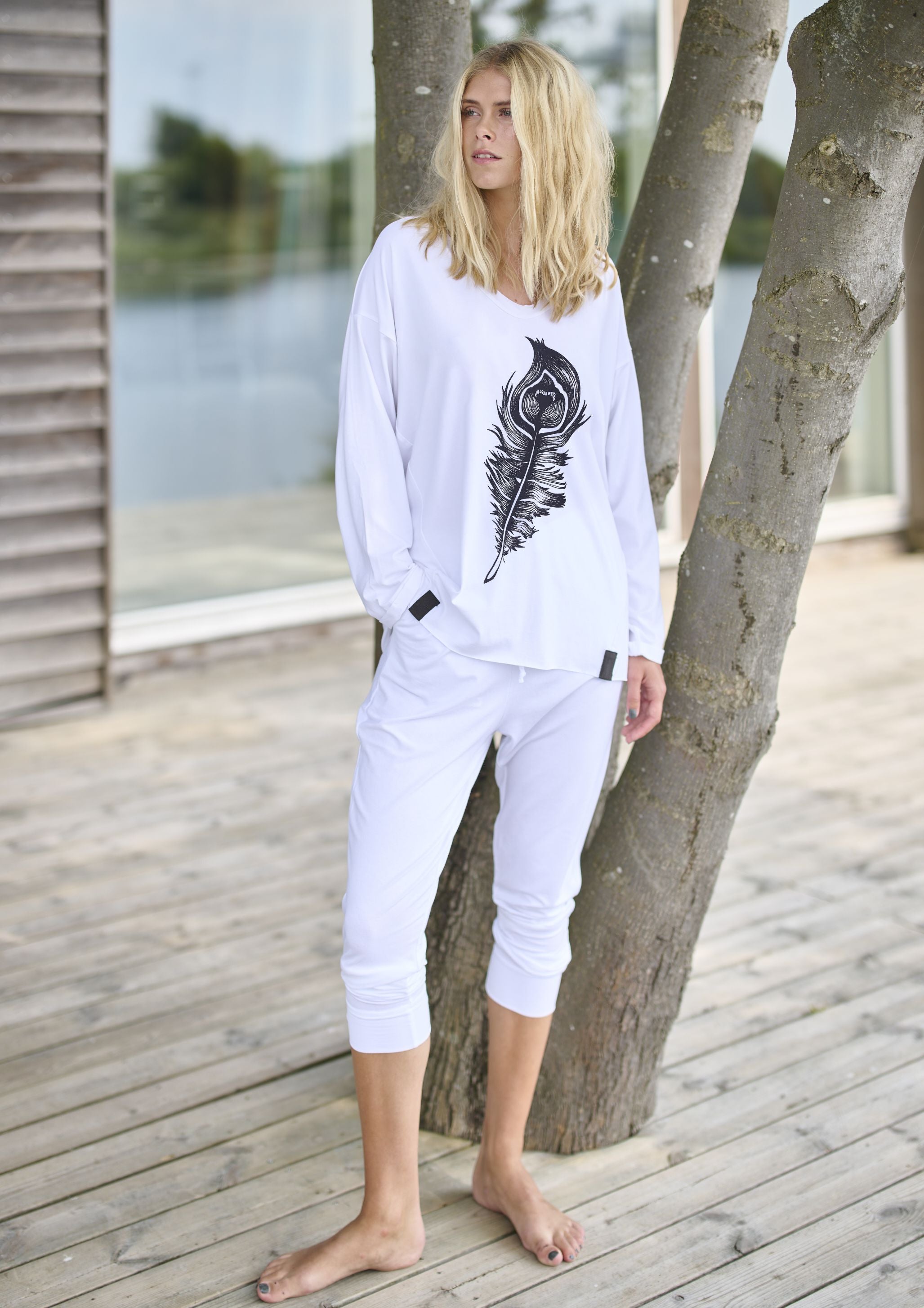 HENRIETTE STEFFENSEN COPENHAGEN BLOUSE W/PRINT - 96062 BLUSER WHITE 816