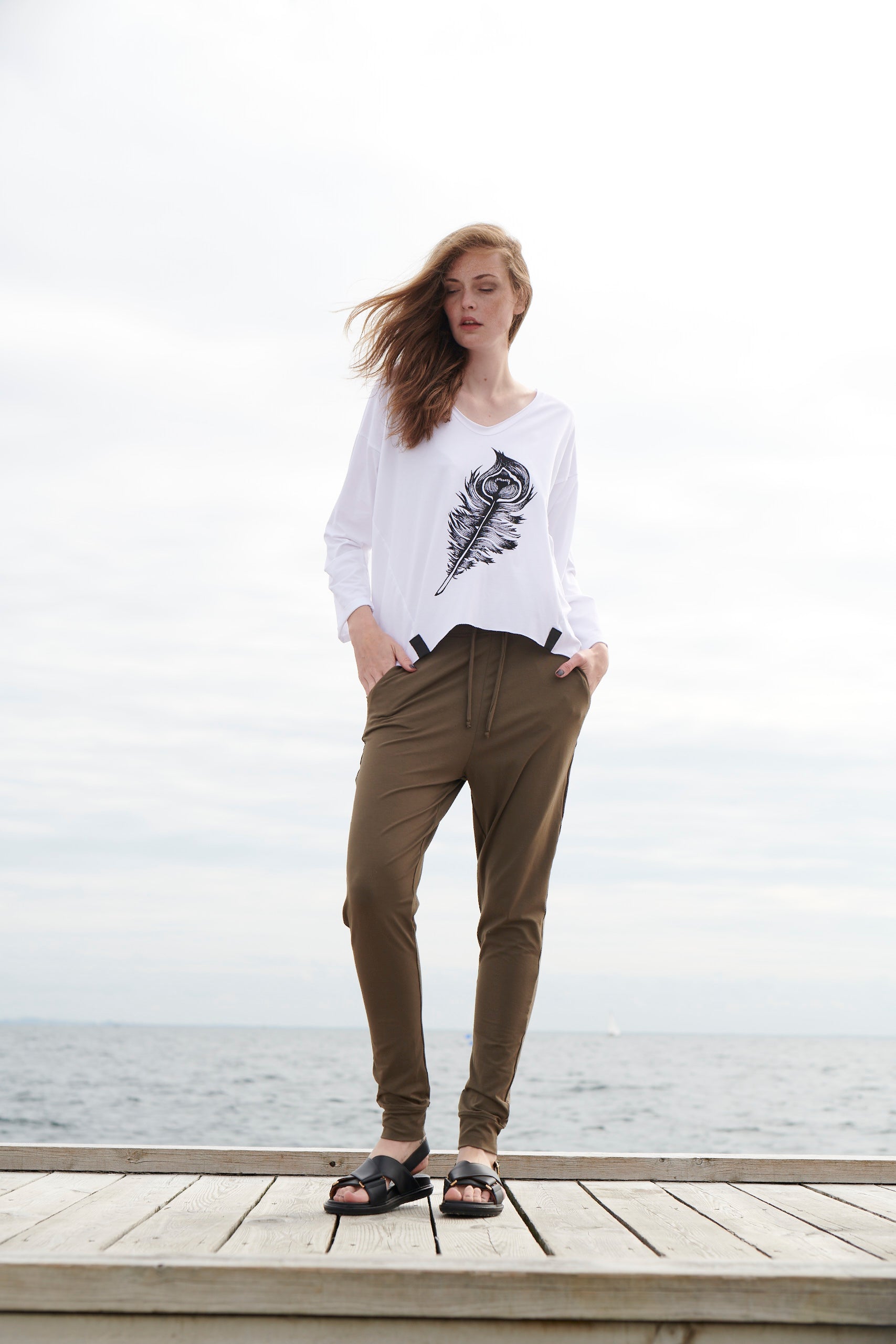 HENRIETTE STEFFENSEN COPENHAGEN BLOUSE W/PRINT - 96062 BLUSER WHITE 816