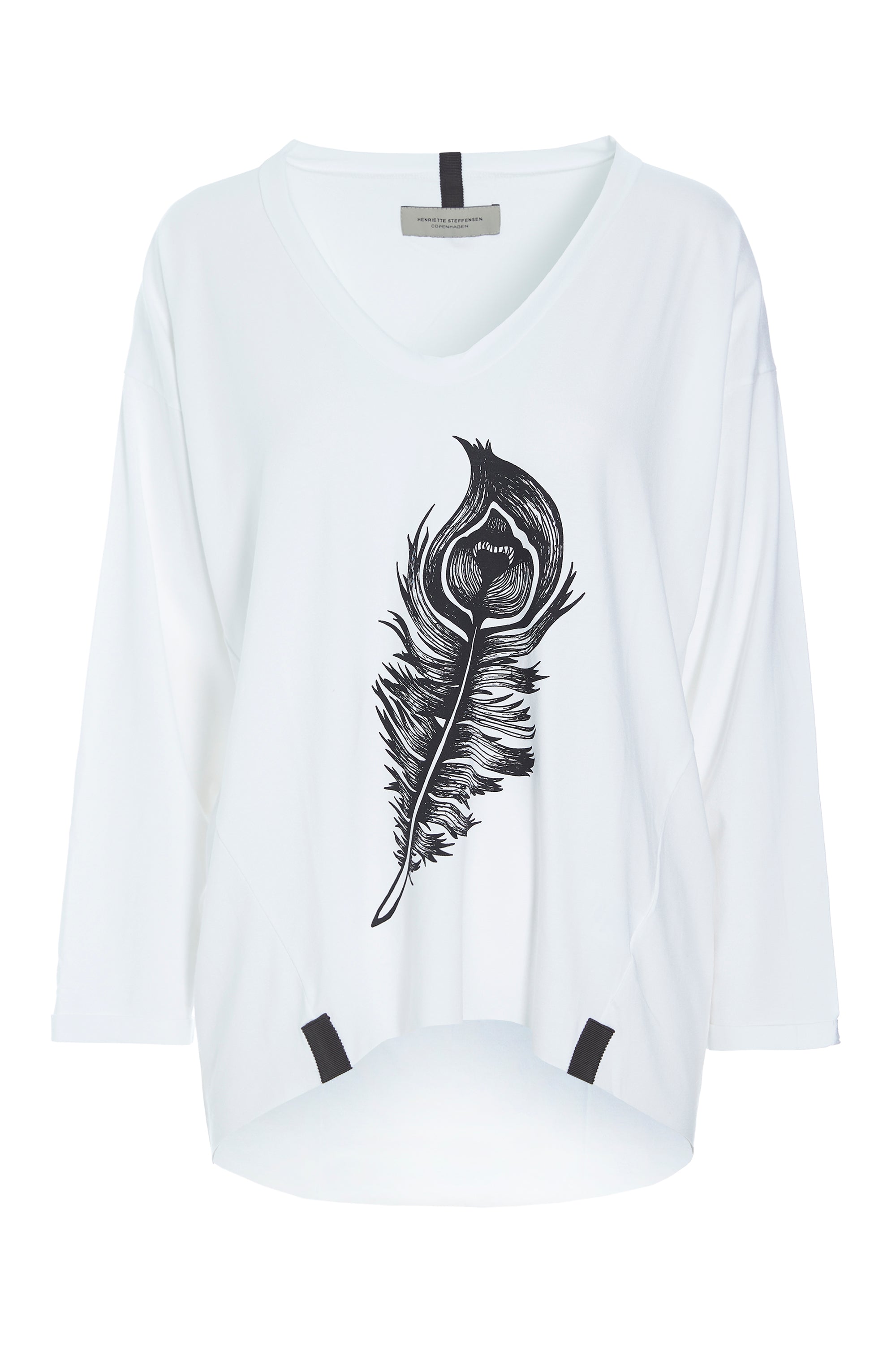 HENRIETTE STEFFENSEN COPENHAGEN BLOUSE W/PRINT - 96062 BLUSER WHITE 816