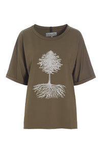 BLOUSE W/PRINT - 96064P - BARK