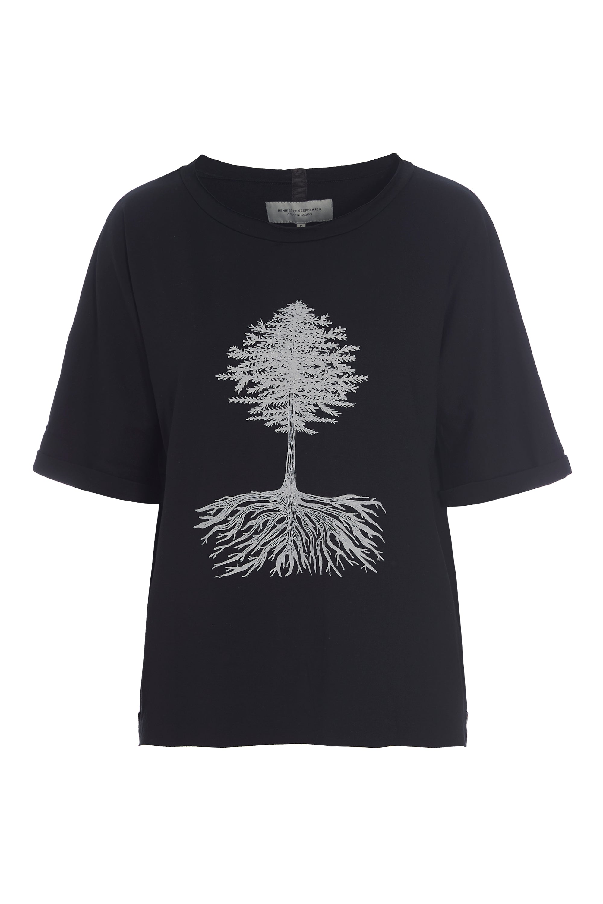 HENRIETTE STEFFENSEN COPENHAGEN BLOUSE W/PRINT - 96064P T-SHIRTS BLACK 900