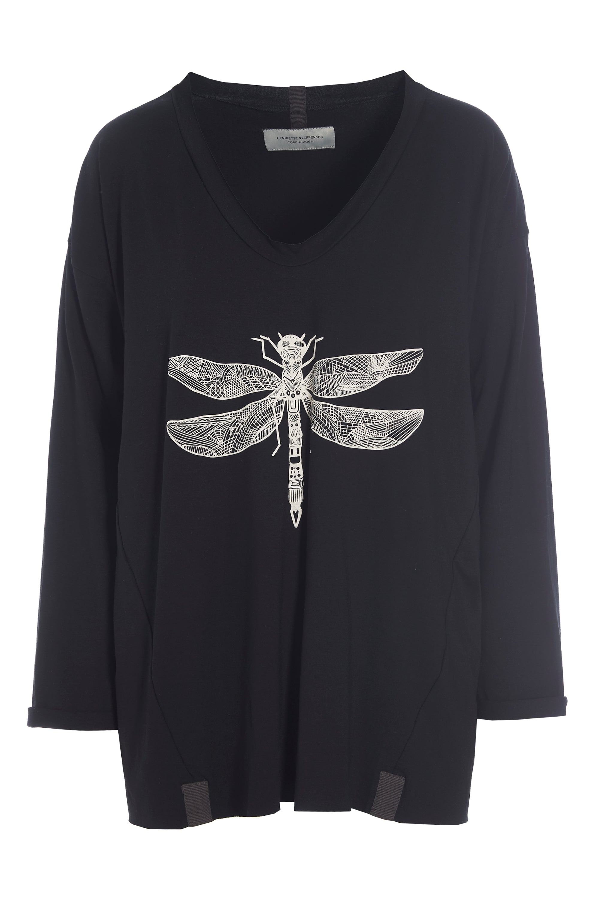 HENRIETTE STEFFENSEN COPENHAGEN BLOUSE W/PRINT - 96068 BLUSER BLACK 900