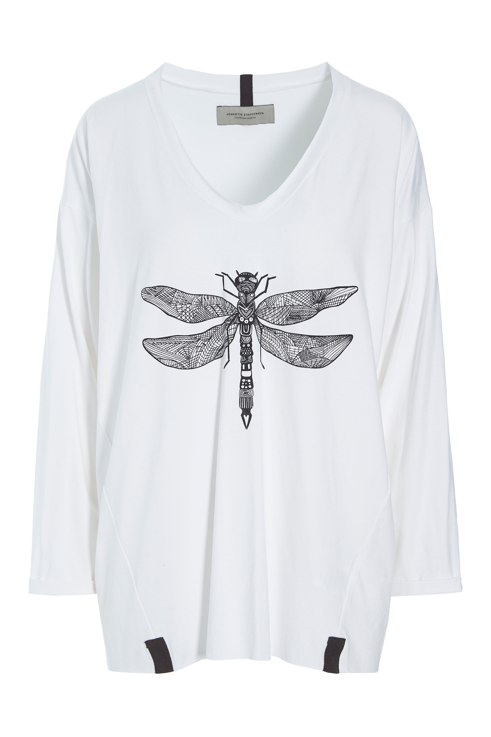 HENRIETTE STEFFENSEN COPENHAGEN BLOUSE W/PRINT - 96068 BLUSER WHITE 816