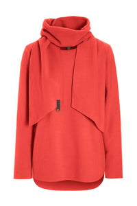 BLOUSE W/ SCARF - 1373 - TOMATO