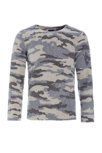Blouse round neck in print - 1000P - CAMOUFLAGE