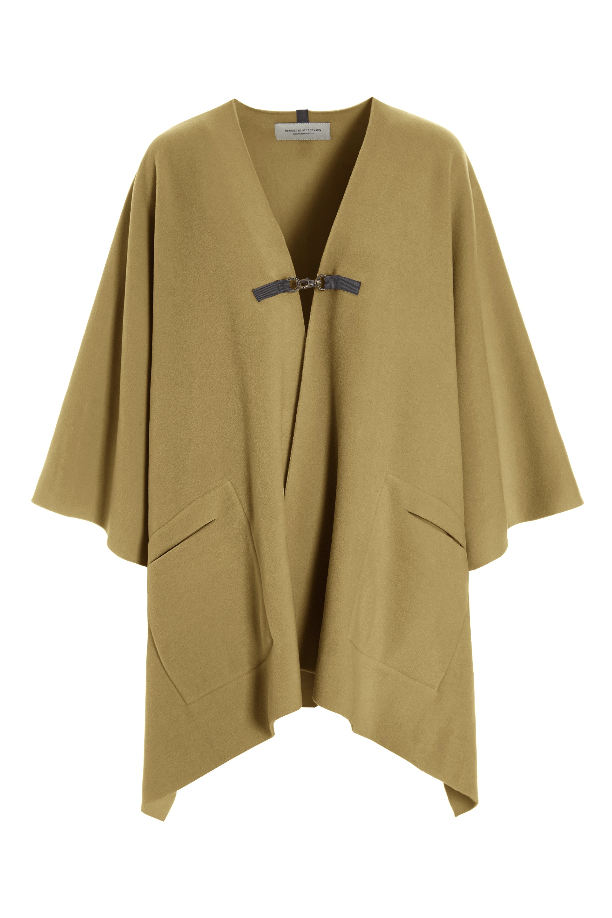 HENRIETTE STEFFENSEN COPENHAGEN CAPE - 4120 PONCHOS OLIVE 655