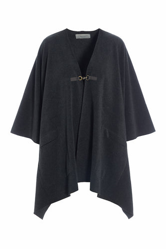 HENRIETTE STEFFENSEN COPENHAGEN CAPE - 4120 PONCHOS SOFT BLACK 914