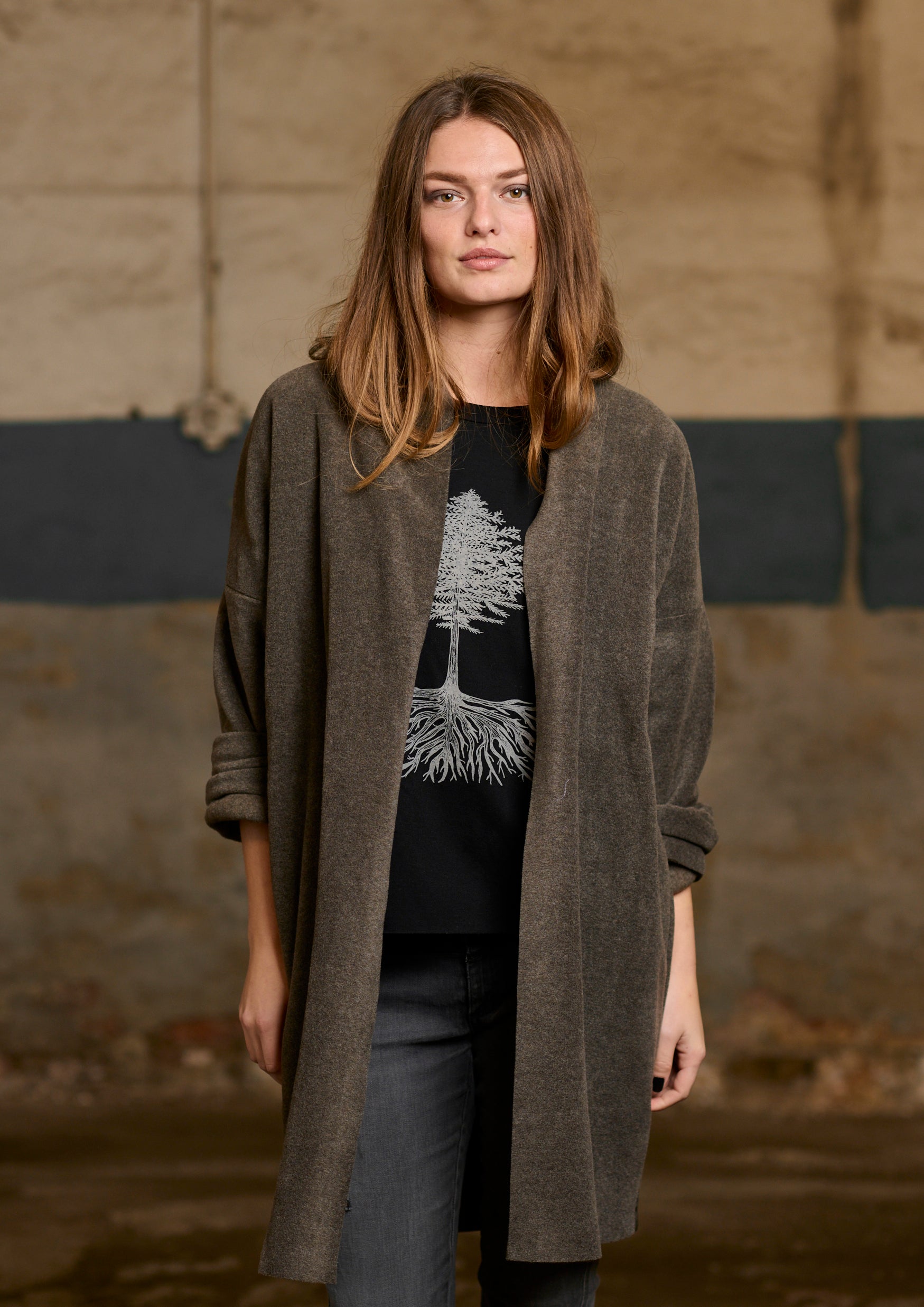 HENRIETTE STEFFENSEN COPENHAGEN CARDIGAN - 7130 CARDIGANS BARK 320