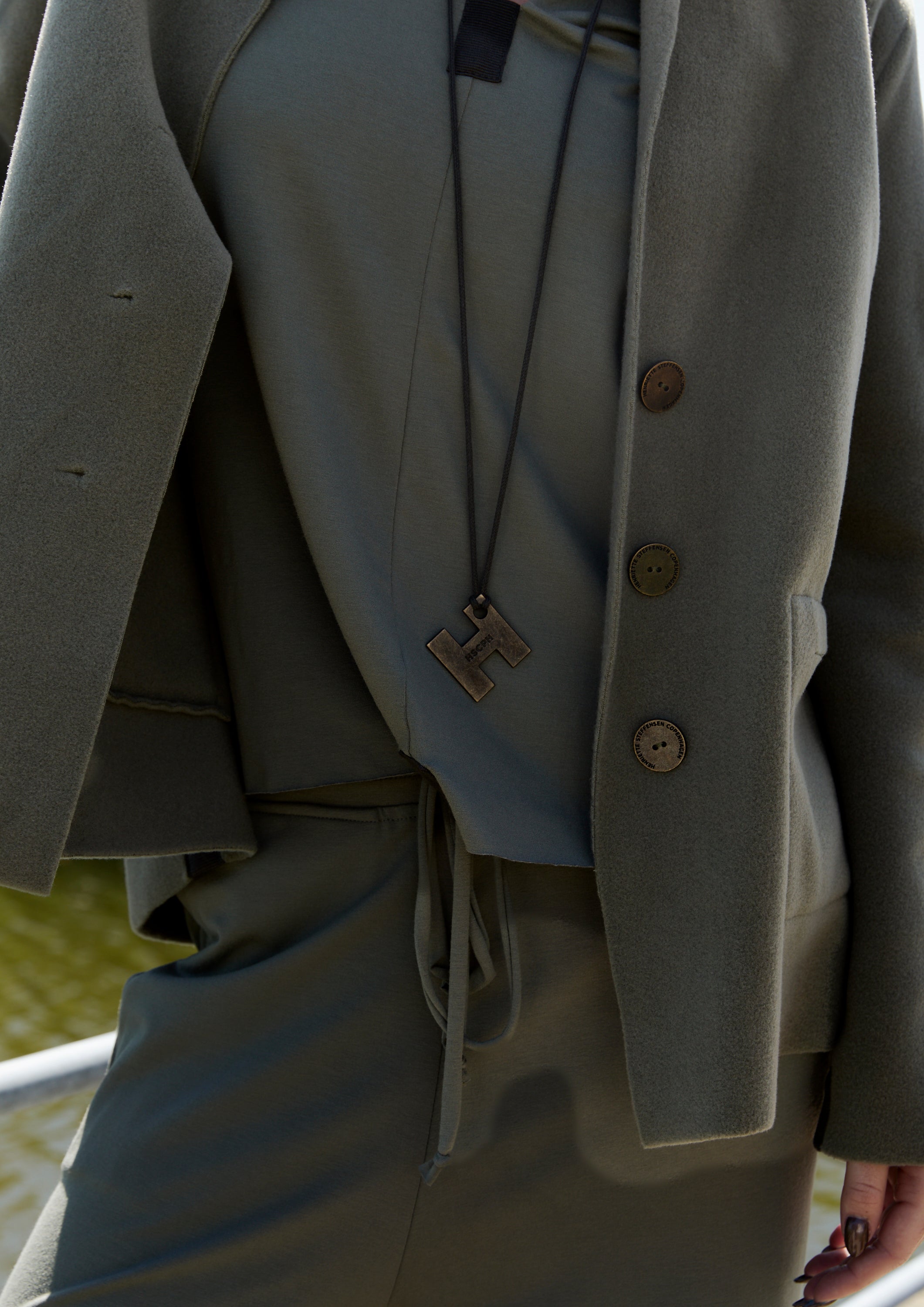 HENRIETTE STEFFENSEN COPENHAGEN CARDIGAN - 7168 CARDIGANS DUSTY GREEN 609