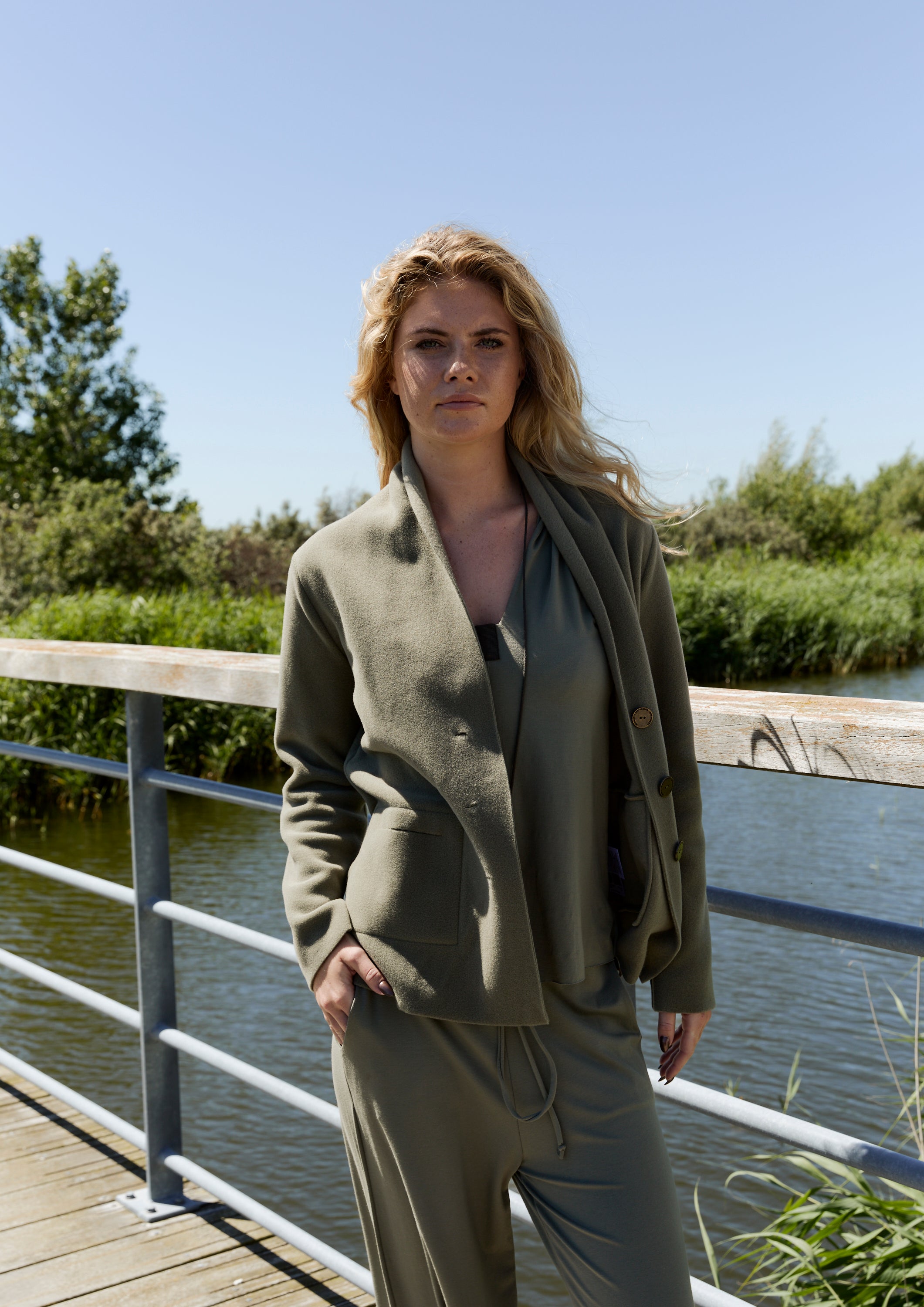 HENRIETTE STEFFENSEN COPENHAGEN CARDIGAN - 7168 CARDIGANS DUSTY GREEN 609