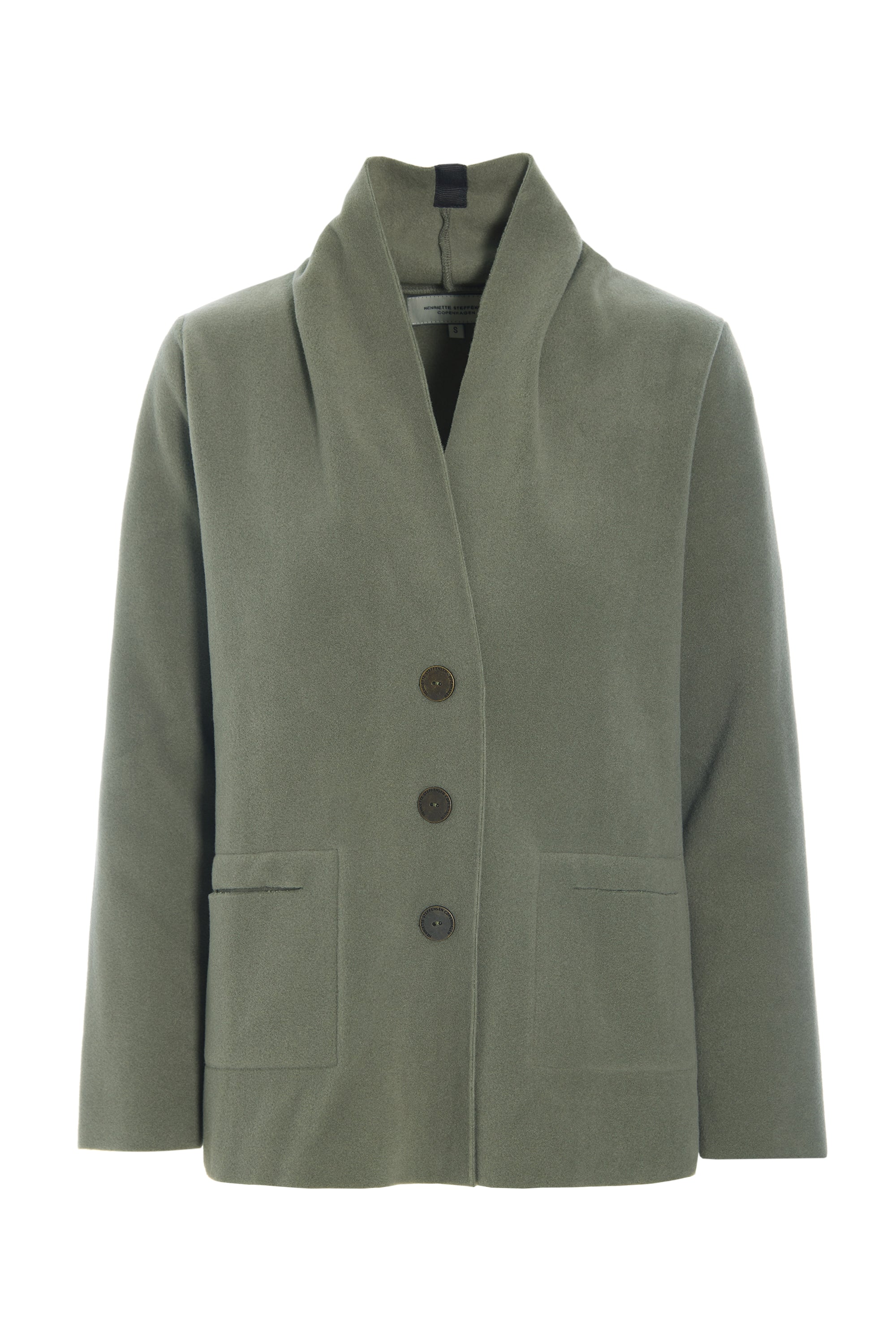 HENRIETTE STEFFENSEN COPENHAGEN CARDIGAN - 7168 CARDIGANS DUSTY GREEN 609