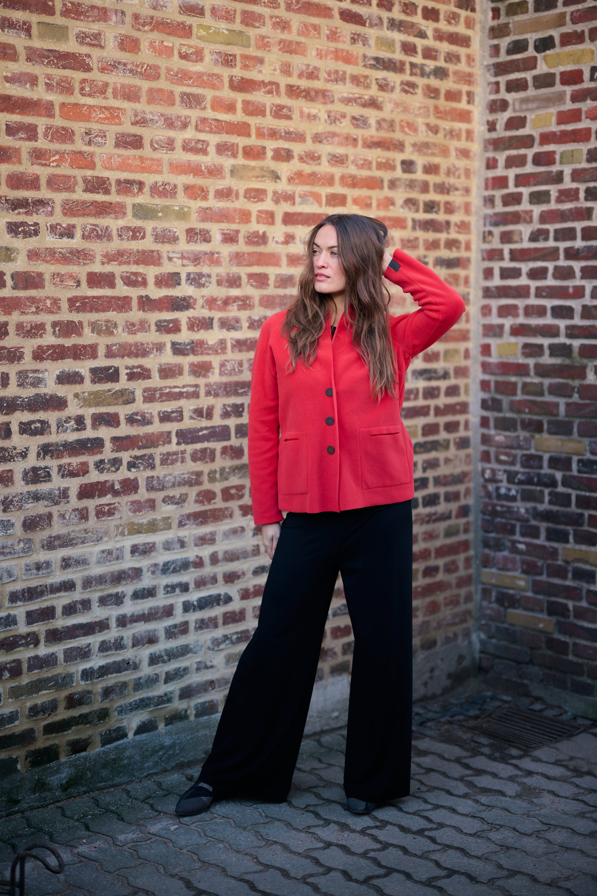 HENRIETTE STEFFENSEN COPENHAGEN CARDIGAN - 7168 CARDIGANS TOMATO 845