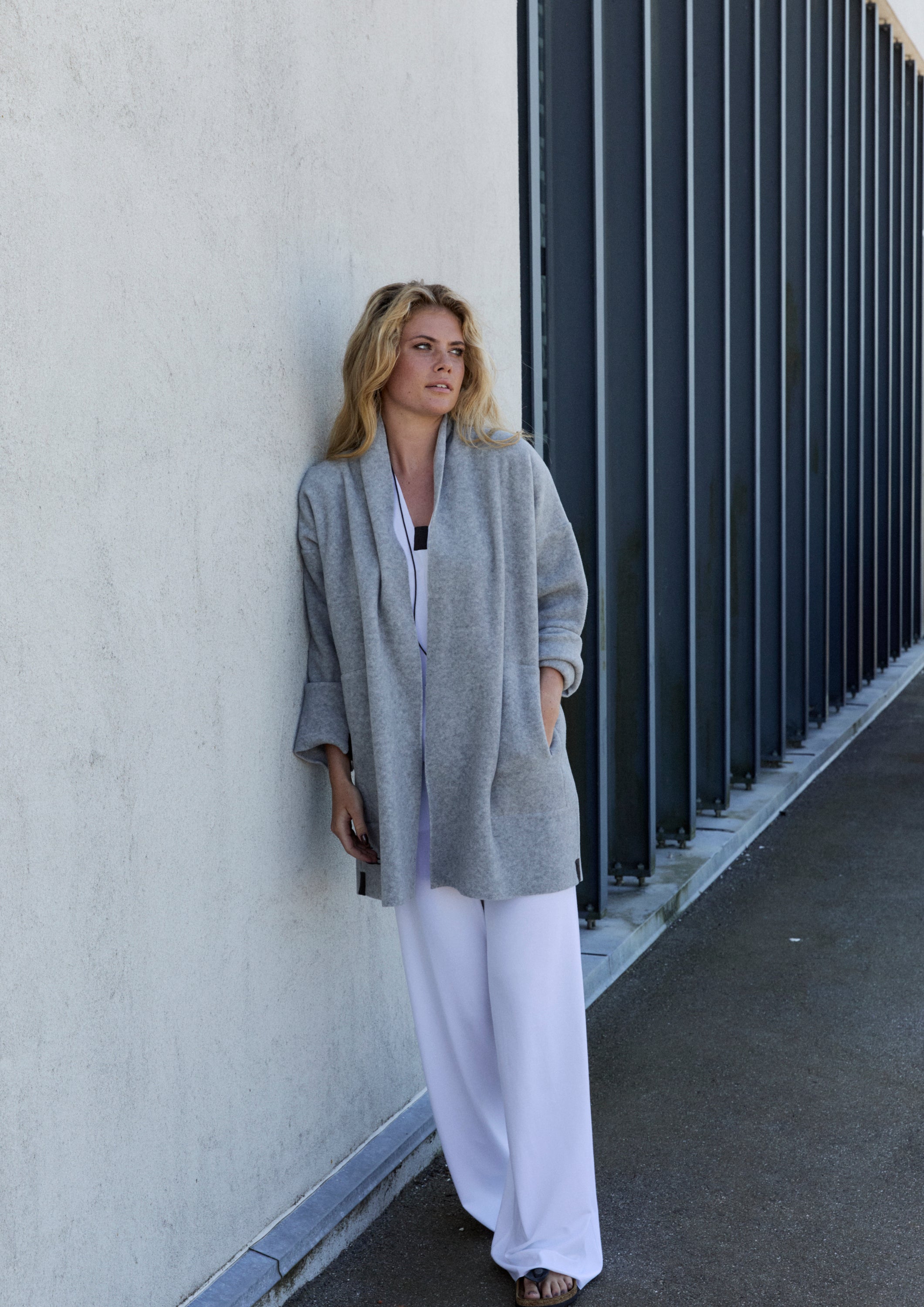 HENRIETTE STEFFENSEN COPENHAGEN CARDIGAN - 7173 CARDIGANS LIGHT GREY 876