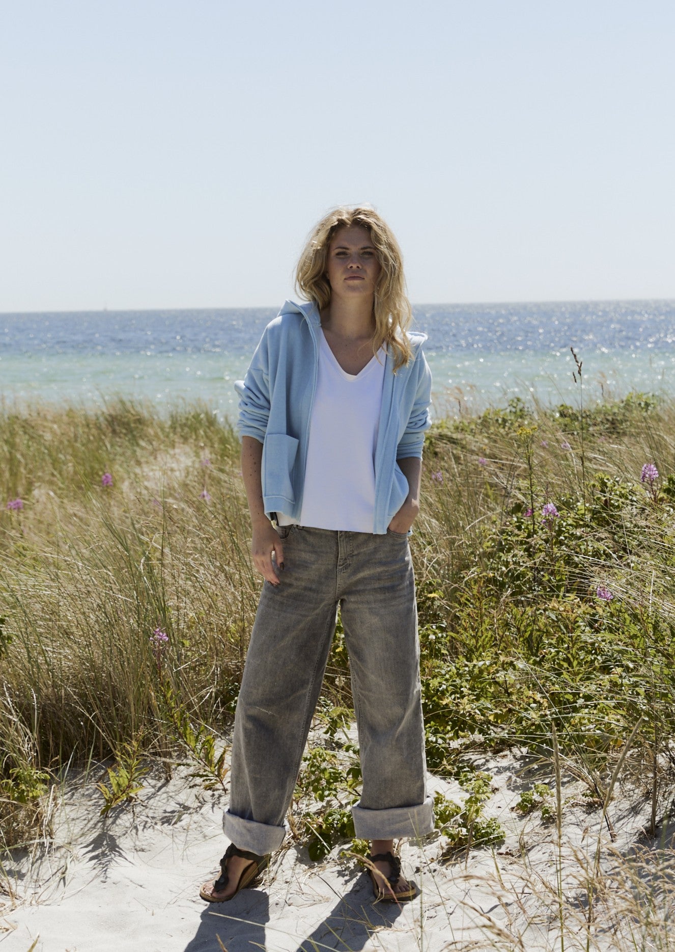 HENRIETTE STEFFENSEN COPENHAGEN CARDIGAN - 7176 CARDIGANS BABY BLUE 671