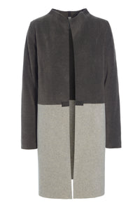CARDIGAN 2 COLORED - 7133 - BARK/SAND