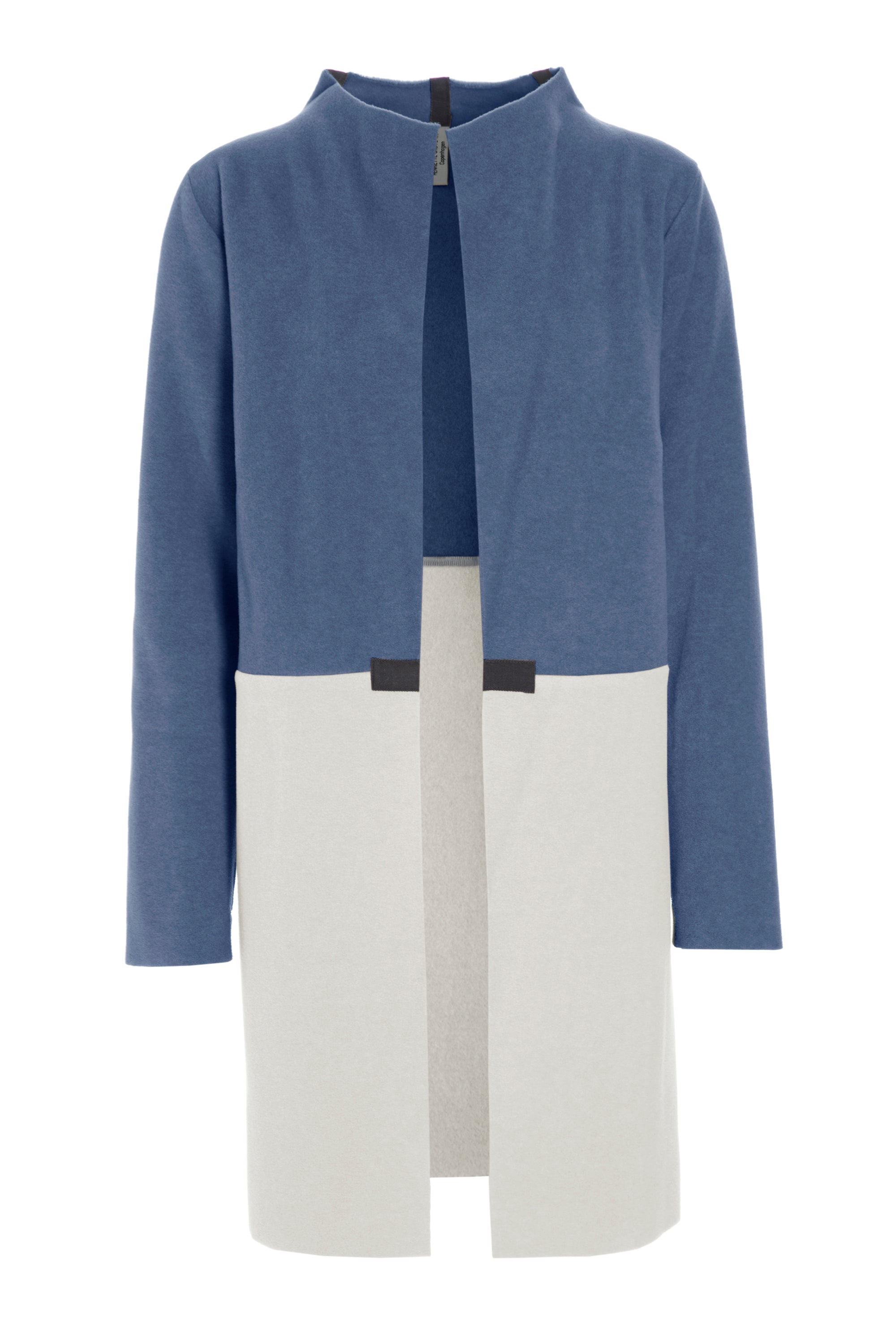 HENRIETTE STEFFENSEN COPENHAGEN CARDIGAN 2 COLORED - 7133 CARDIGANS BLUE/OFF WHITE