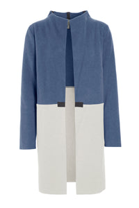 CARDIGAN 2 COLORED - 7133 - BLUE/OFF WHITE
