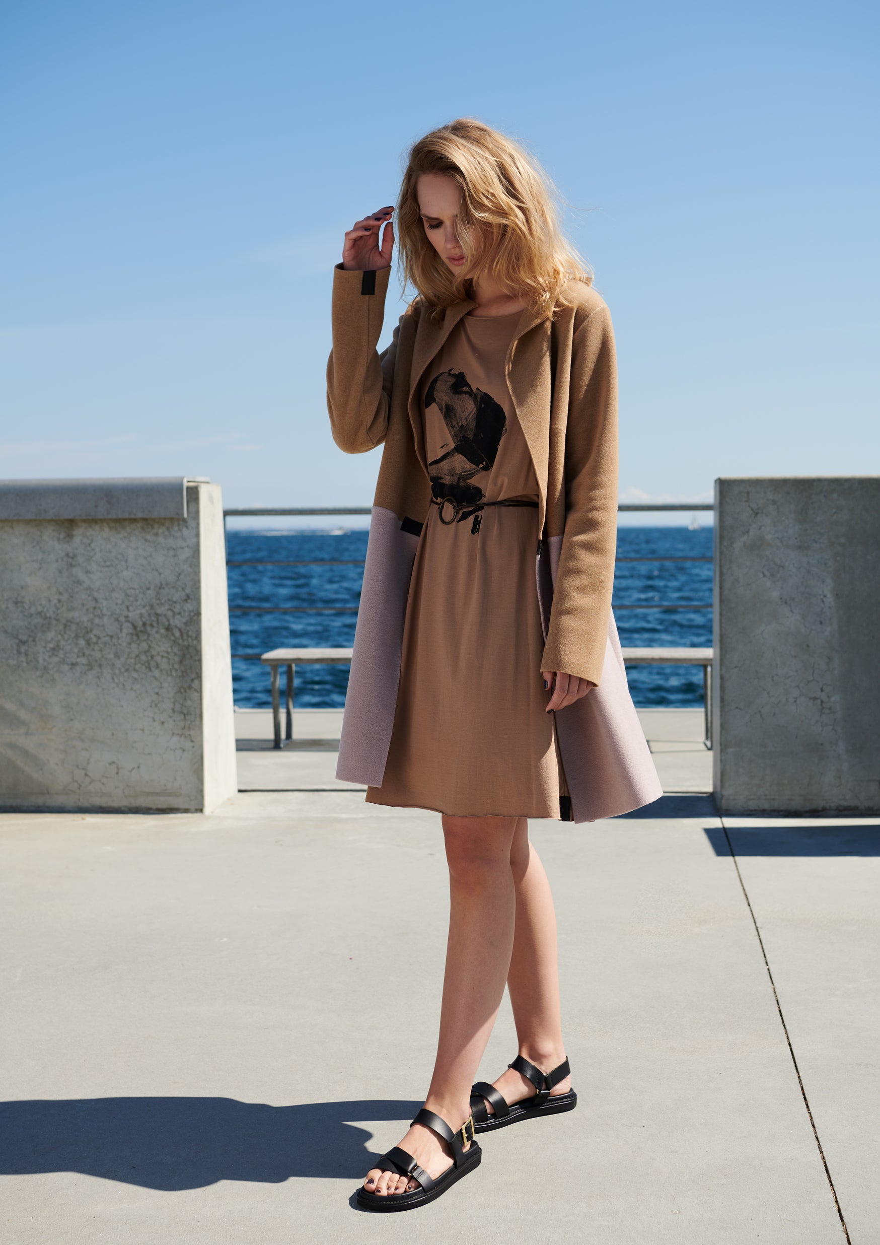 HENRIETTE STEFFENSEN COPENHAGEN CARDIGAN 2 COLORED - 7133 CARDIGANS CAMEL / NUDE 816