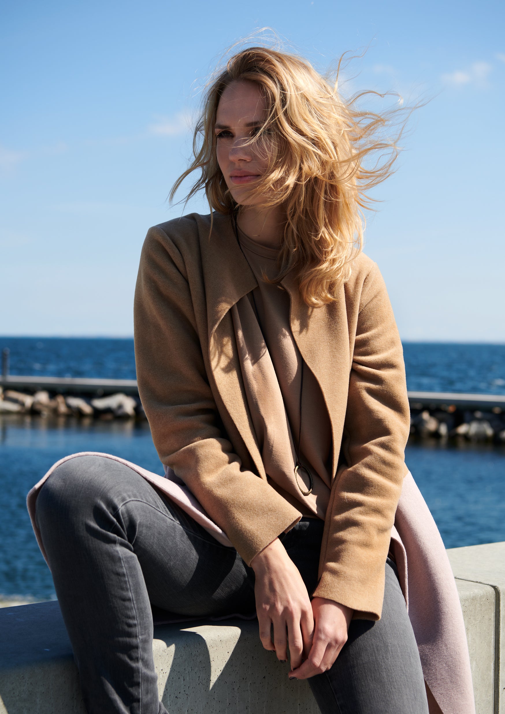 HENRIETTE STEFFENSEN COPENHAGEN CARDIGAN 2 COLORED - 7133 CARDIGANS CAMEL / NUDE 816