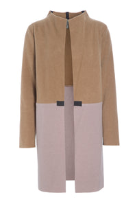 CARDIGAN 2 COLORED - 7133 - CAMEL / NUDE