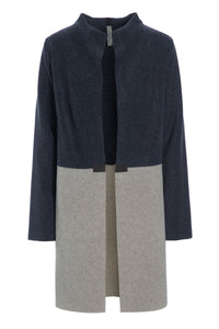 CARDIGAN 2 COLORED - 7133 - DEEP BLUE/SAND