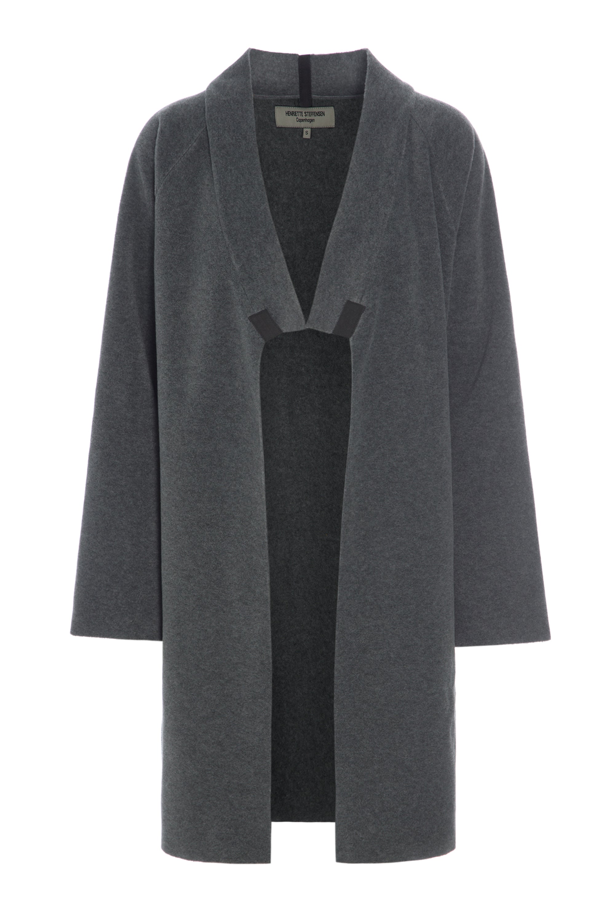 HENRIETTE STEFFENSEN COPENHAGEN CARDIGAN LONG SLIT - 7117 CARDIGANS GREY 905