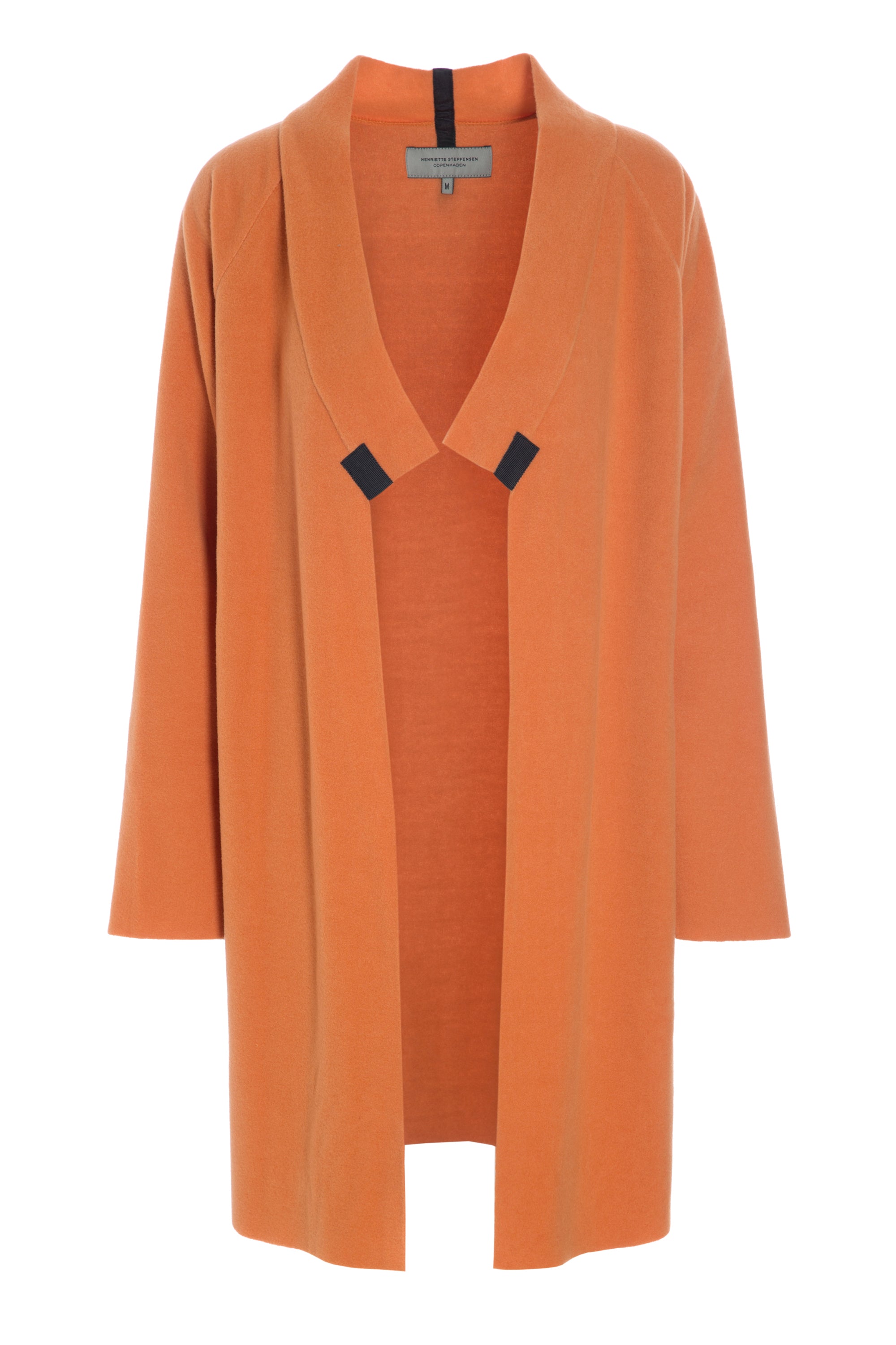 HENRIETTE STEFFENSEN COPENHAGEN CARDIGAN LONG SLIT - 7117 CARDIGANS SAFRAN 701