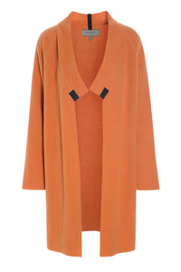 CARDIGAN LONG SLIT - 7117 - SAFRAN