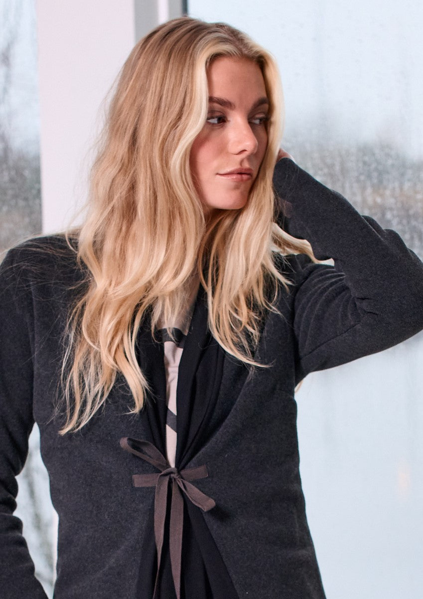 HENRIETTE STEFFENSEN COPENHAGEN CARDIGAN MIX - 7123 CARDIGANS BLACK/SOFT BLACK 923