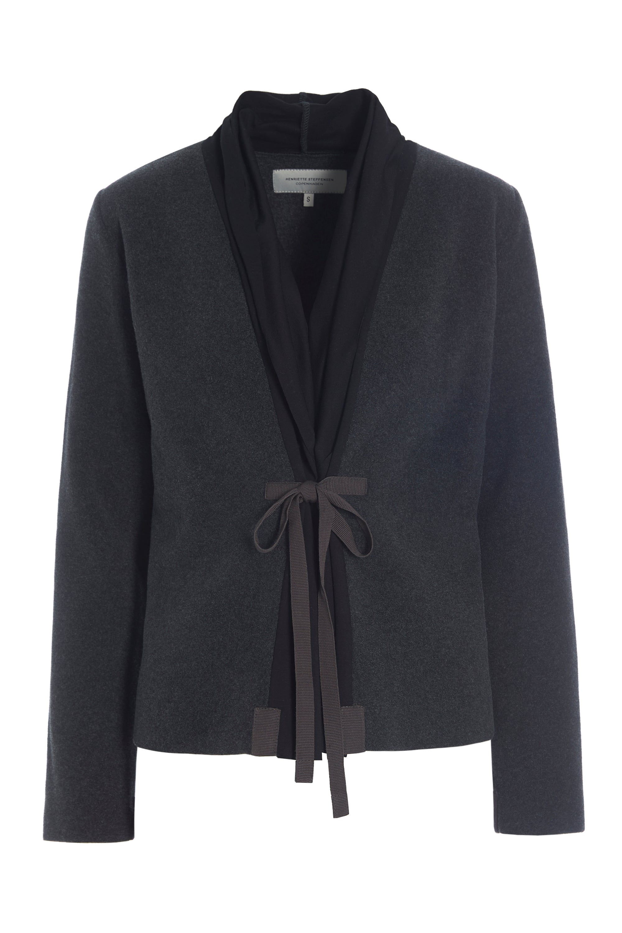 HENRIETTE STEFFENSEN COPENHAGEN CARDIGAN MIX - 7123 CARDIGANS BLACK/SOFT BLACK 923