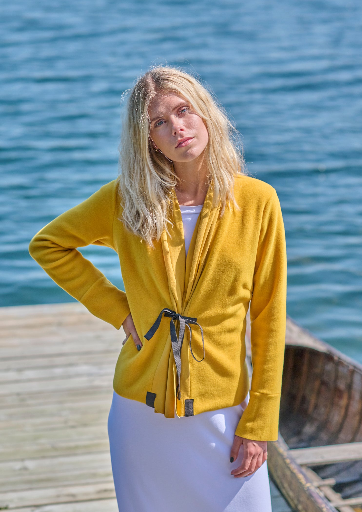 HENRIETTE STEFFENSEN COPENHAGEN CARDIGAN MIX - 7123 CARDIGANS SAFREN / SAFRAN 684