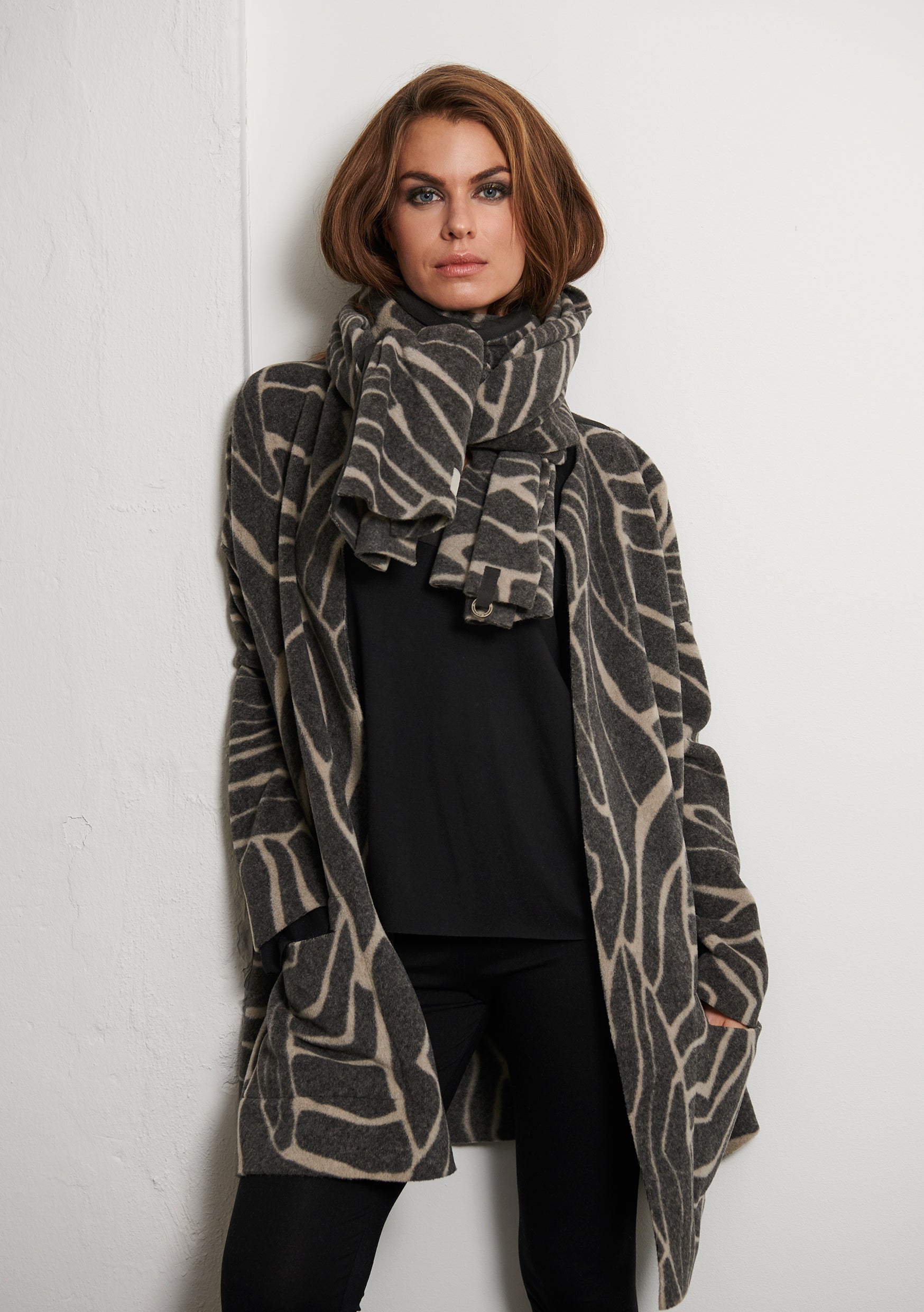 HENRIETTE STEFFENSEN COPENHAGEN CARDIGAN OVERSIZE - 7105P CARDIGANS LEAVES