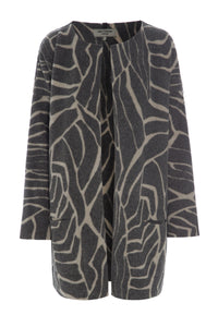 CARDIGAN OVERSIZE - 7105P - LEAVES